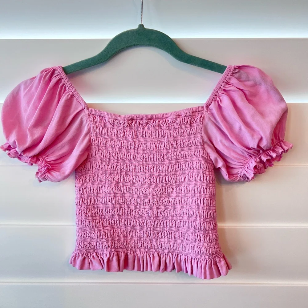 Katie J NYC Marlee smock & puff sleeve Blouse - Picture 5 of 9